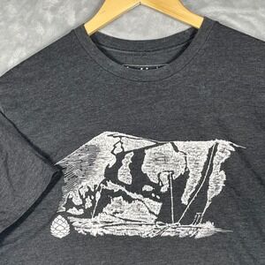 Stio Mens Corbet's Couloir Jackson Hole Graphic T-Shirt Heather Charcoal Gray M